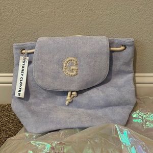 Stoney clover lane Terry drawstring backpack with Pearl G